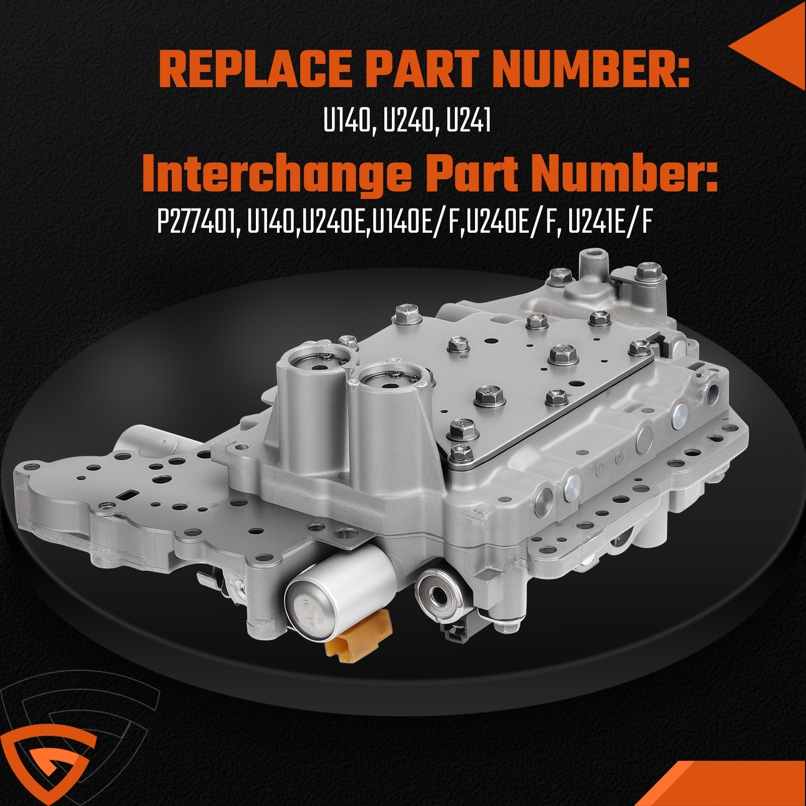U140E U240 U241 Valve Body Assembly w Solenoid for Toyota Highlander Matrix