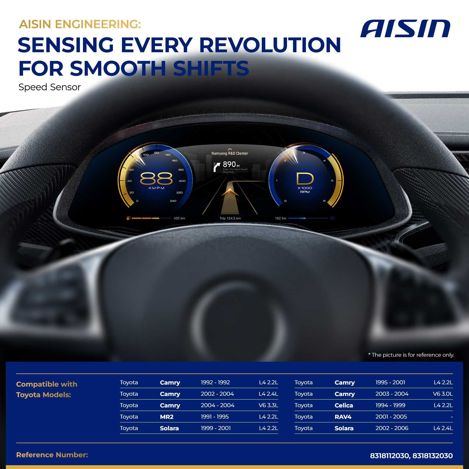 AISIN Manual Transmission Speed Sensor for Toyota Camry RAV4 Celica 1991-2006