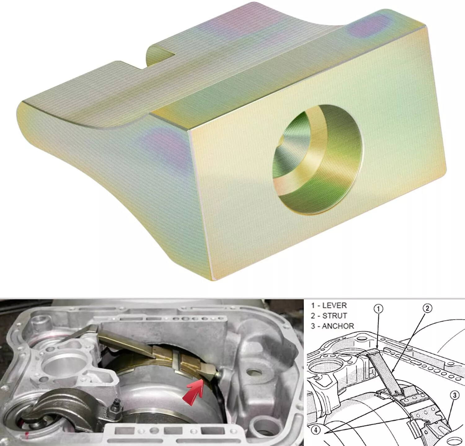 Billet Band Anchor for 48RE A518/618/727 46RE 46RH 47RE Transmission PW518AC