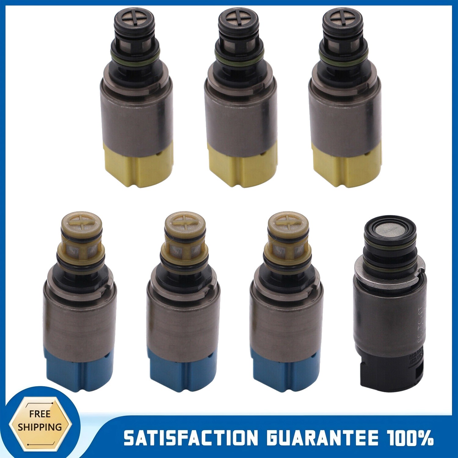 7x Solenoid Kit 6HP19 6HP26 Transmission Solenoid Valves 1068298045 For BMW X5