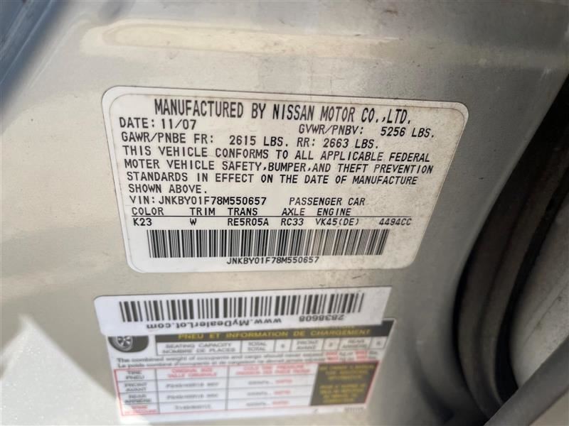 Transfer Case AWD Automatic Transmission Fits 08-10 INFINITI M45 21350177