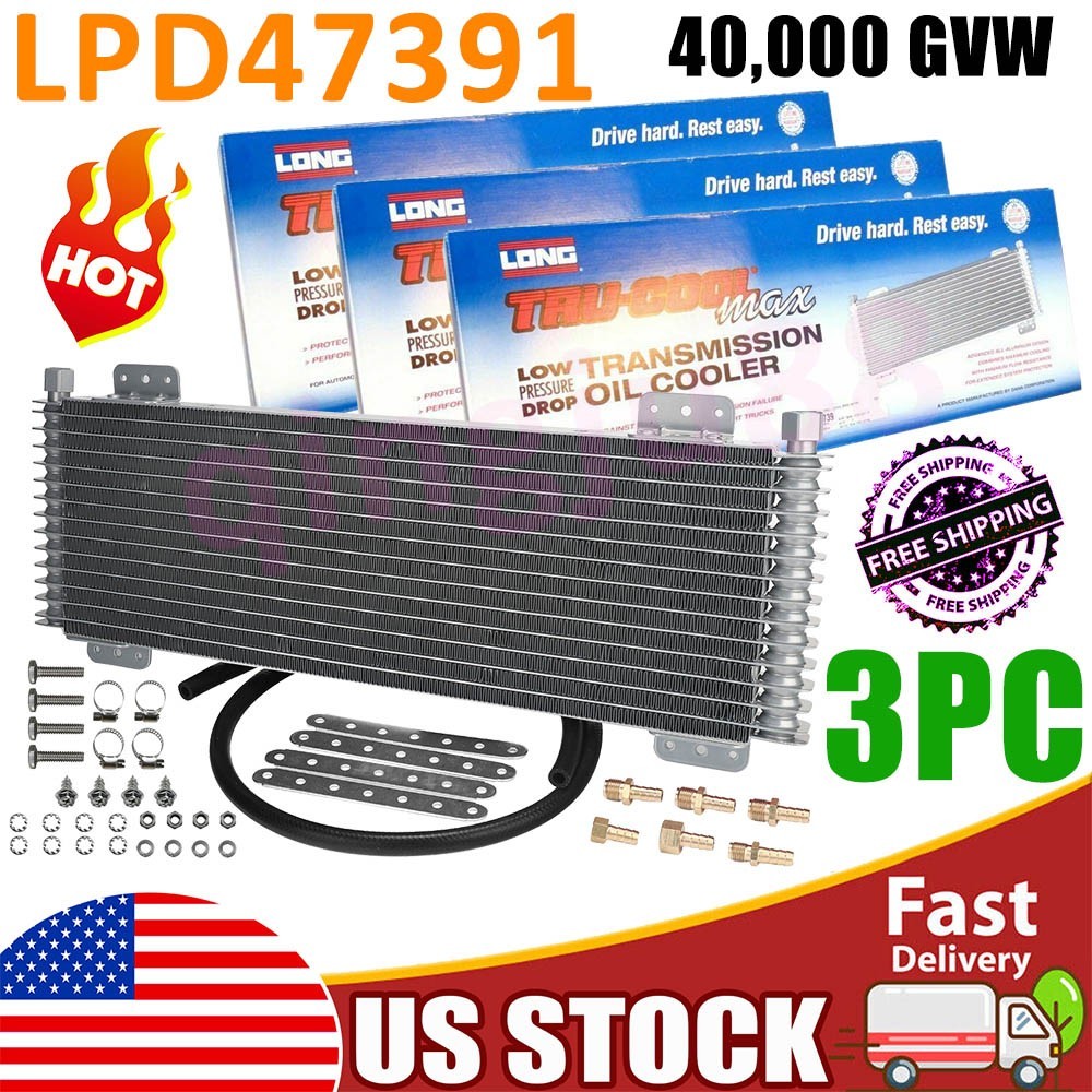3PC Tru*Cool 40K Automatic Transmission Oil Cooler Kit GVW Max LPD47391 with box