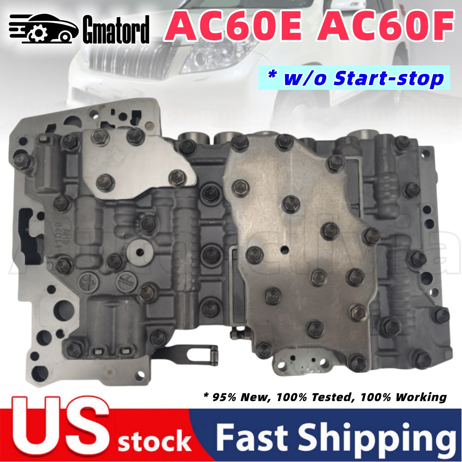 6-Speed Transmission Valve Body Fit AC60E AC60F For Toyota Tacoma w/o Start-Stop