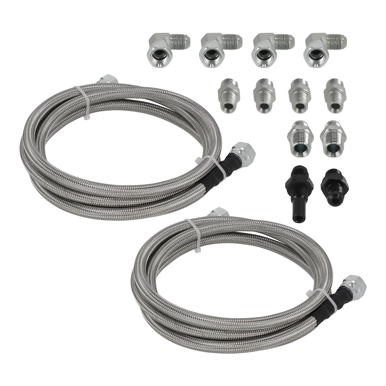 6AN 70″ Transmission Fluid Oil Cooler PTFE Hose Line kit For Chevy 4L60E 700R4